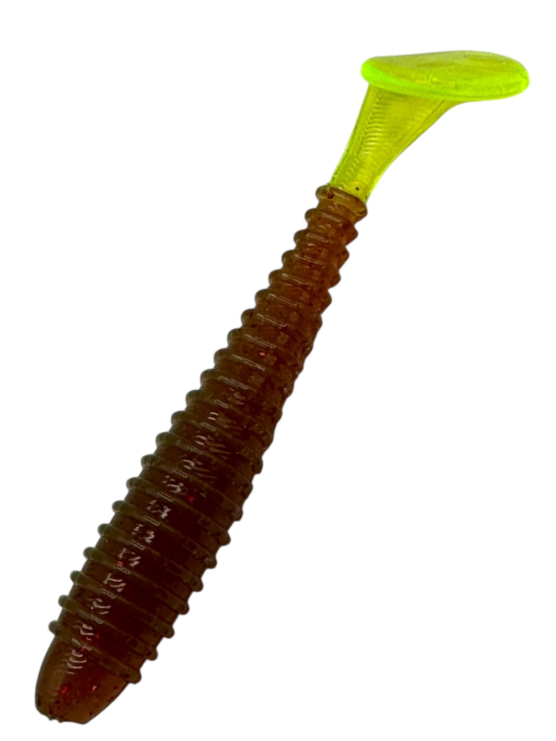 4” Rip Shad (Motor Oil w/ Chartreuse Tail)